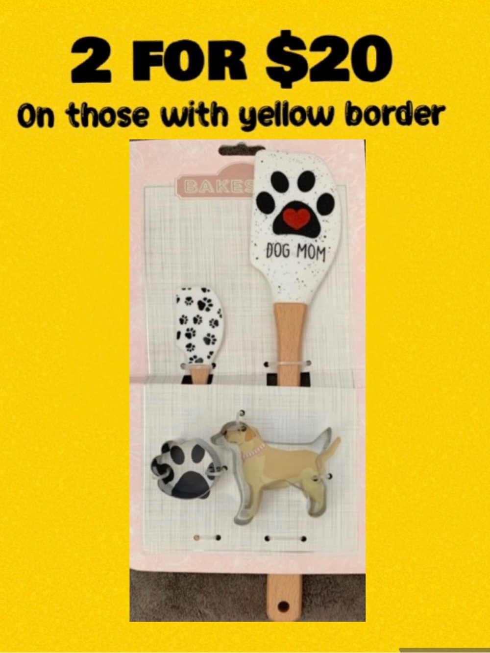 😎 DOG MOM Spatula and Cookie Cutters NWT
